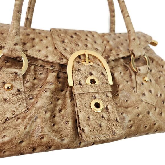 The Find Women's Beige Bubble Gator Faux Leather Handbag - Picture 4 of 6